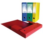 Scatola progetto KingPro - con portaetichetta - dorso 6 cm - rosso - Starline