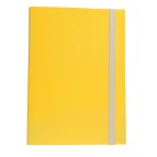 Cartellina con elastico - cartone plastificato - 3 lembi - 25x34 cm - giallo - Queen Starline