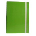 Cartellina con elastico - cartone plastificato - 3 lembi - 25x34 cm - verde prato - Queen Starline
