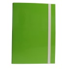 Cartellina con elastico - cartone plastificato - 3 lembi - 25x34 cm - verde prato - Queen Starline