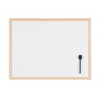 Lavagna bianca magnetica - 45x60 cm - cornice legno - bianco - Starline