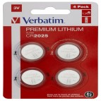 Verbatim - Blister 4 MicroPile a pastiglia CR2025 - litio - 49532 - 3V