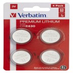 Verbatim - Blister 4 MicroPile a pastiglia CR2430 - litio - 49534 - 3V