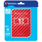 Verbatim - Usb 3.0 portatile Store 'N'Go 9,5mm drive - Rosso - 53203 - 1TB