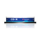 Verbatim - Scatola 10 CD-R Data Life serigrafato - spindle 1X-52X - 43437 - 700MB