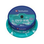 Verbatim - Confezione 25 DVD-RW - argento lucido - serigrafato - 43639 - 4,7GB